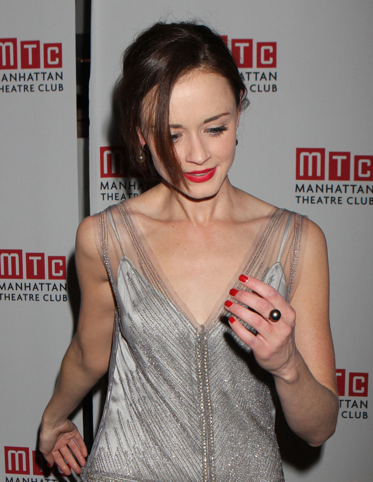 haruno sexy Alexis Bledel at Regrets Off-Broadway Opening Night in New ...