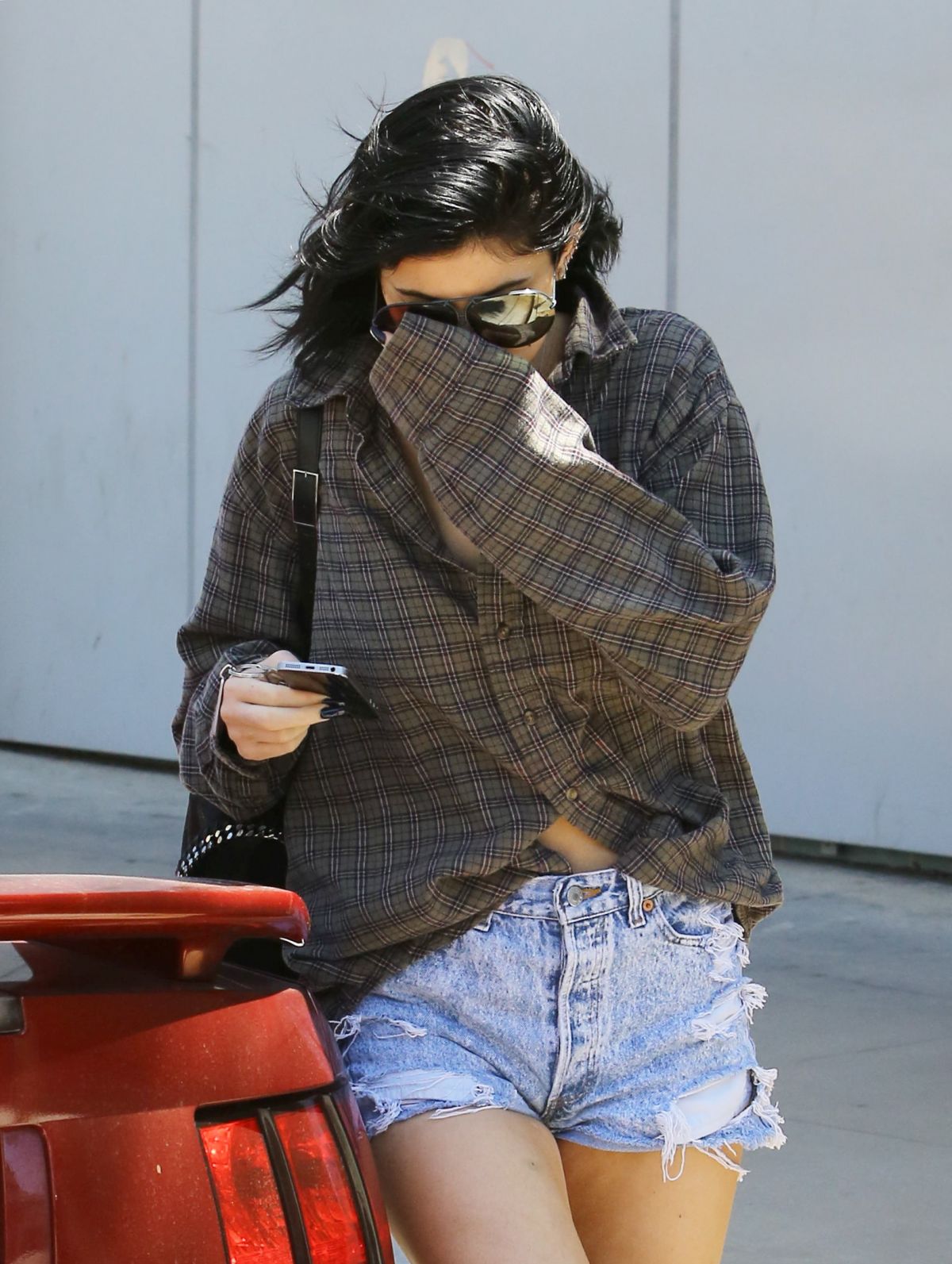 Kylie Jenner In Cutoffs Shorts Out In Hollywood Hawtcelebs 