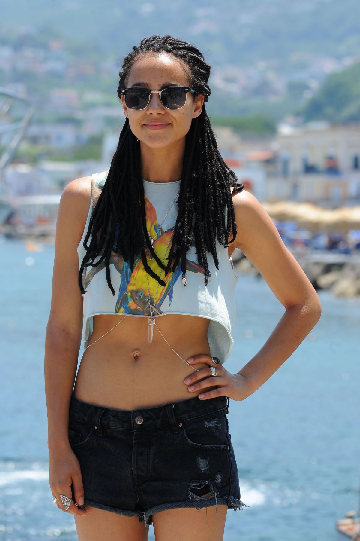 Nathalie Emmanuel In Bikini At A Boat In Ischia 07 15 2015 Hawtcelebs