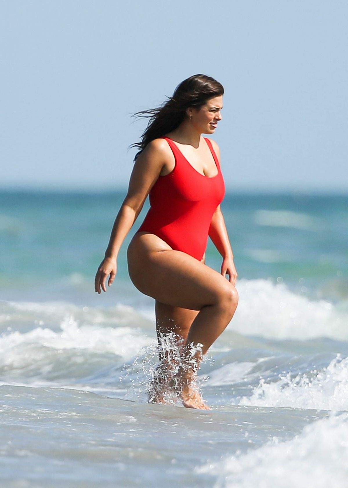 Ashley Graham In Swimsuit At Baywatch Theme Photoshoot In Miami 03012017 Hawtcelebs