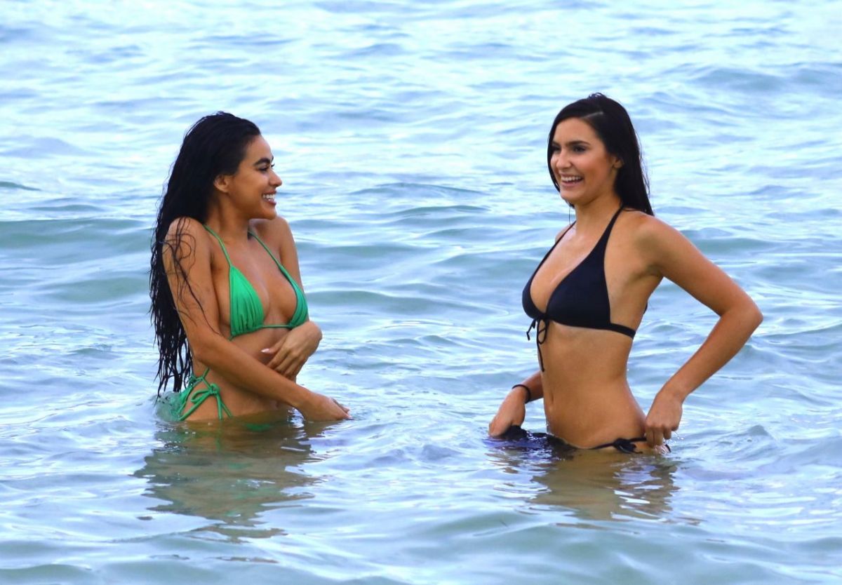 TAO WICKRATH And JULISSA NEAL In Bikinis At A Beach In Miami HawtCelebs