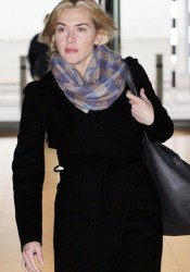 Kate Winslet Arrives at Heathrow Airport