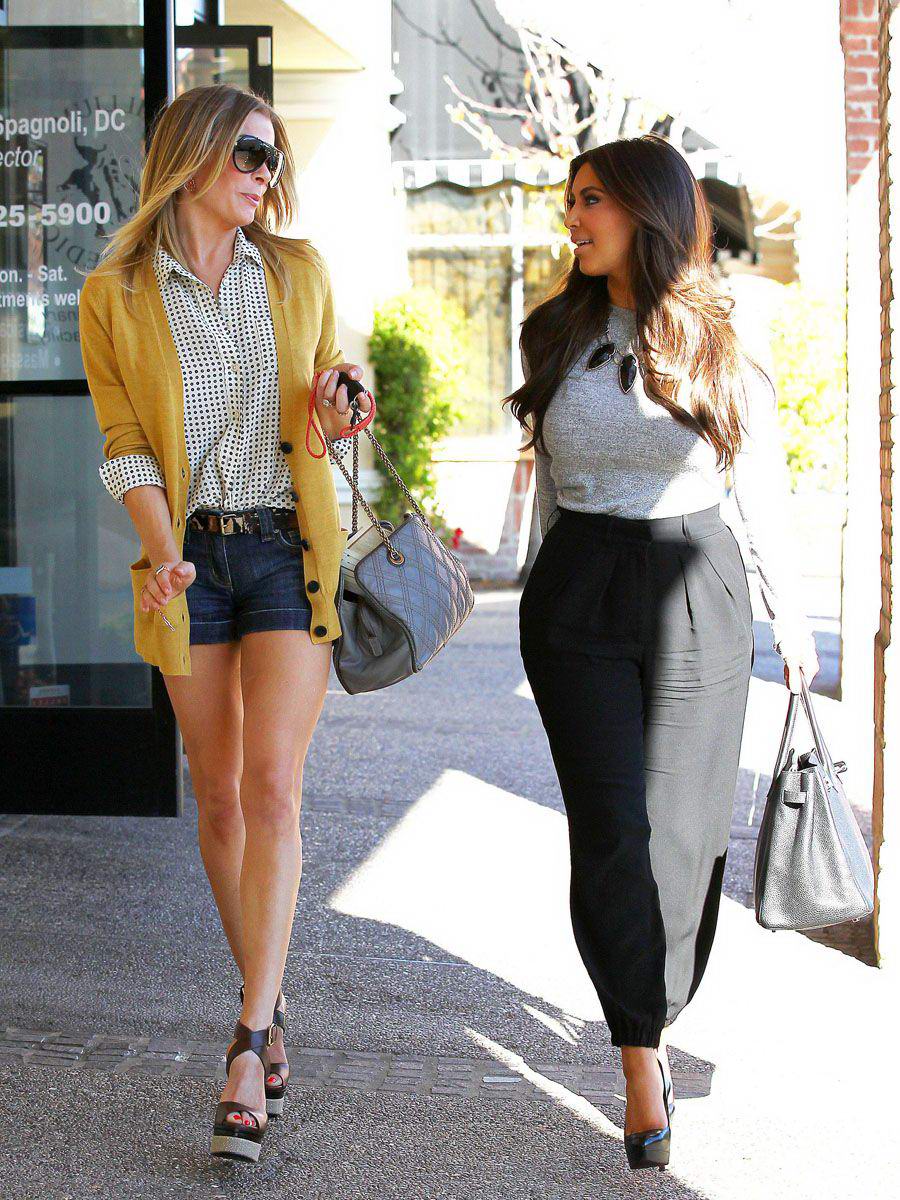 LeAnn Rimes & Kim Kardashian out for Lunch in Calabasas – HawtCelebs