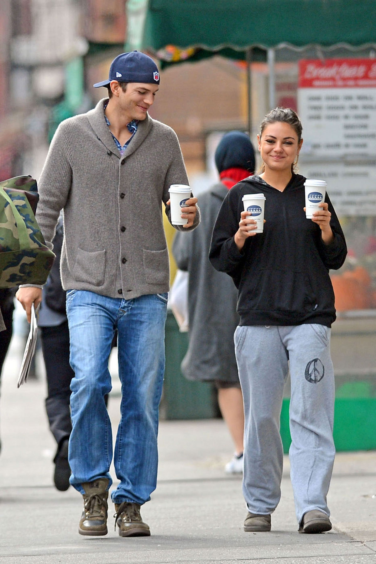 MILA KUNIS and Ashton Kutcher Out and About in New York – HawtCelebs