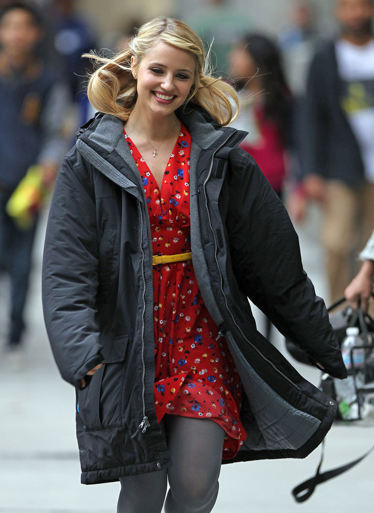 DIANNA AGRON on the Set of Glee in Los Angeles – HawtCelebs