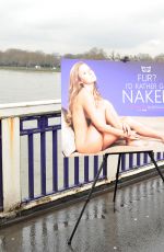 LUCY WATSON-  Anti-fur Advert for PETA at Chelsea Bridge in London