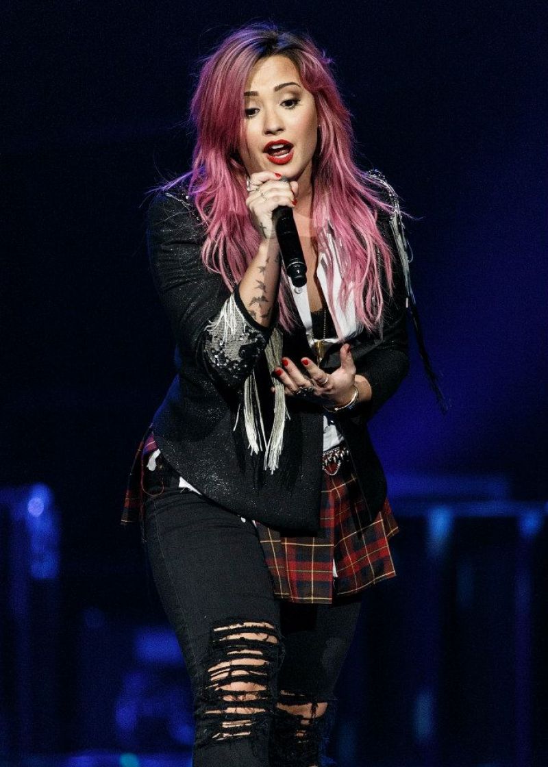DEMI LOVATO at The Neon Lights Tour Opening Concert in Vancouver ...