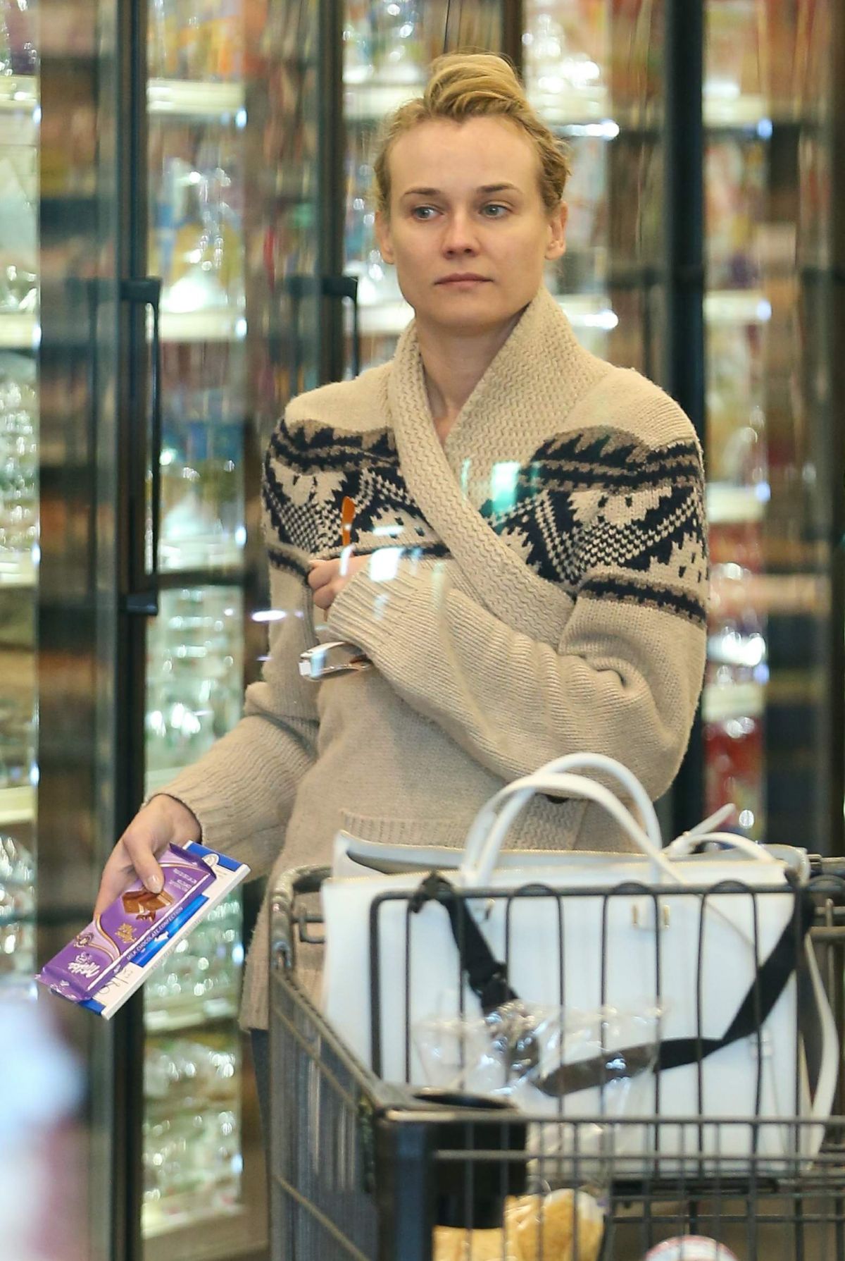 Diane Kruger Shopping Grocery At Gelsons Market In Los Angeles Hawtcelebs 