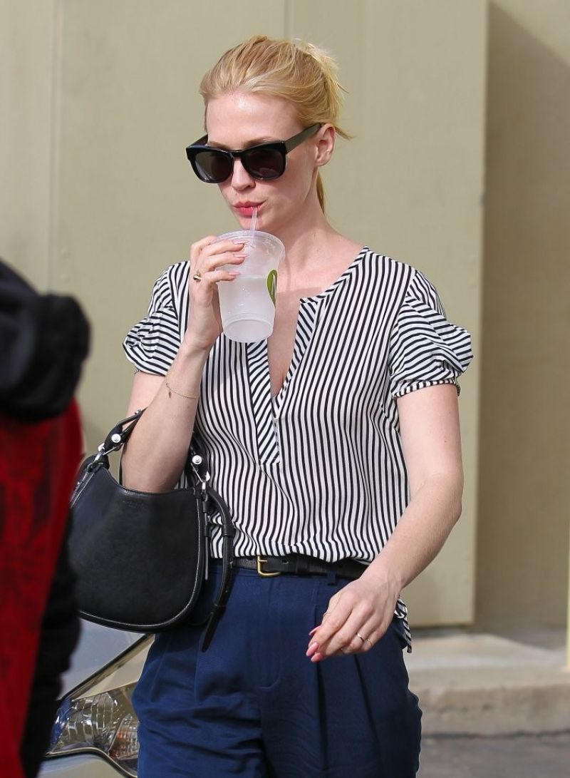 JANUARY JONES Out and About in Brentwood – HawtCelebs