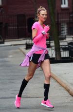 KARLIE KLOSS on the Set of New Nike Running Shoes Photoshoot