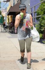 LUCY HALE in Leggings Out in Los Angeles