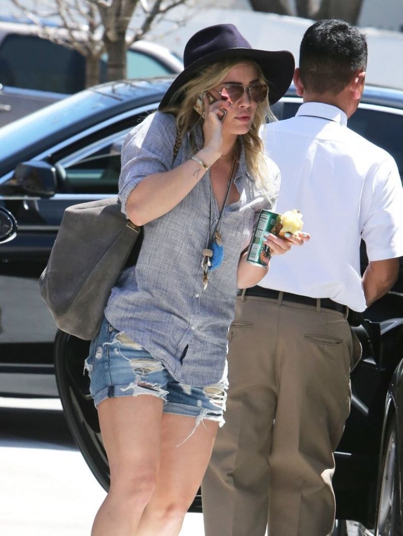 HILARY DUFF in Shorts Out in Beverly Hills – HawtCelebs