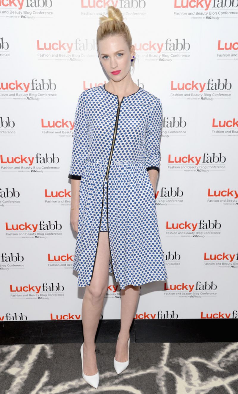 JANUARY JONES at Lucky Fabb:Fashion and Beauty Blog Conference in ...