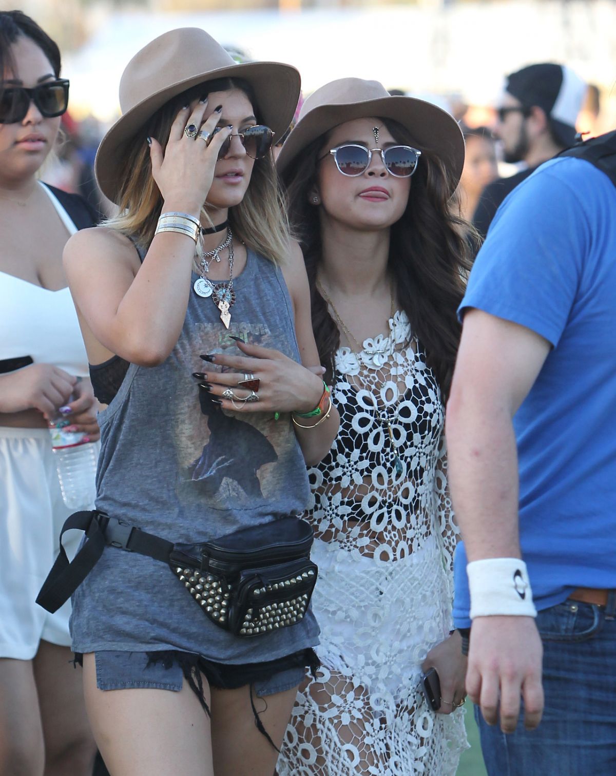 SELENA GOMEZ and Friends Out and About at Coachella HawtCelebs