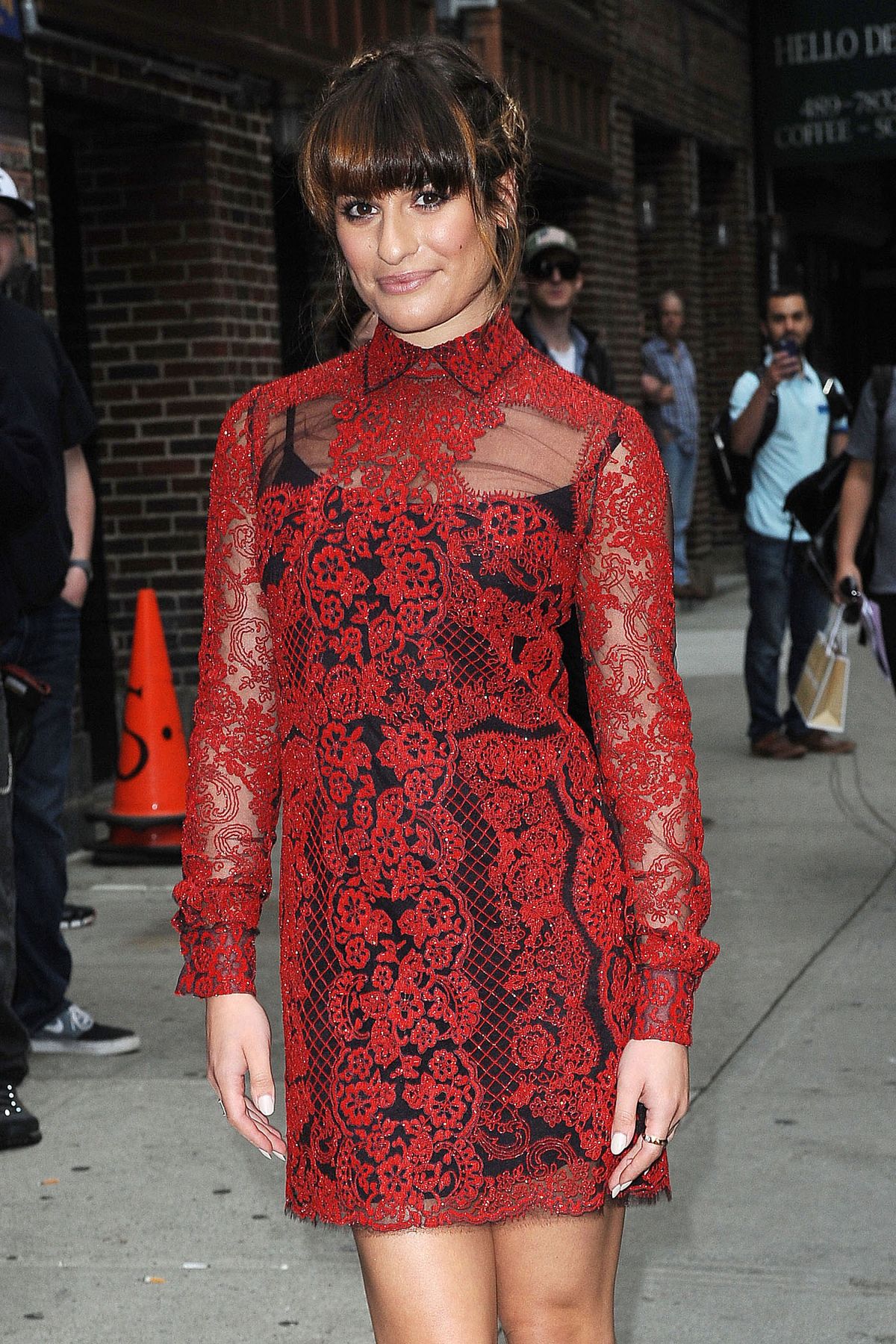 Lea Michele At David Letterman Show In New York Hawtcelebs 