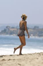 ROSIE HUNTINGTON-WHITELEY on the Beach in Malibu