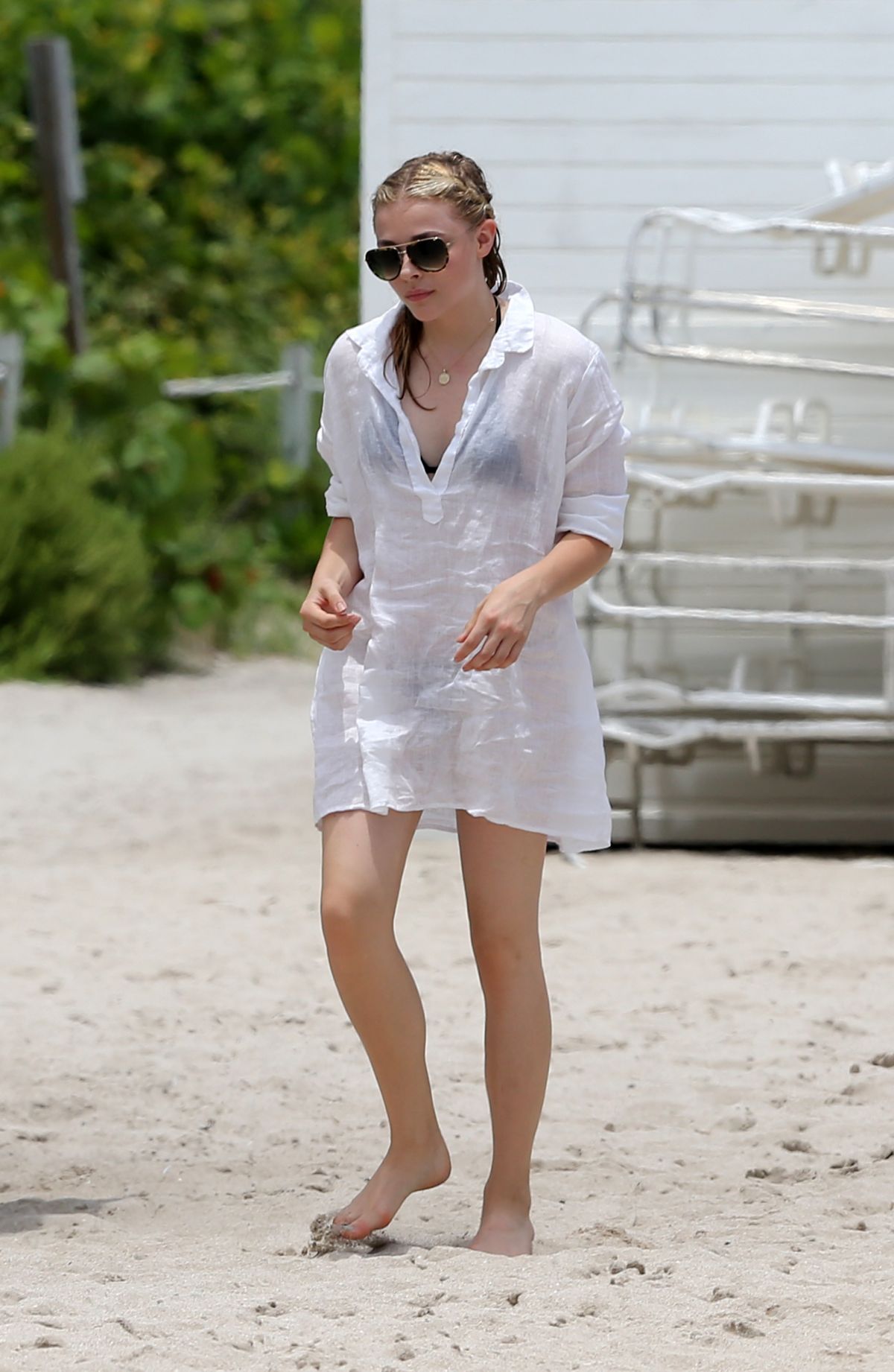CHLOE MORETZ in Bikini at a Beach in Miami – HawtCelebs