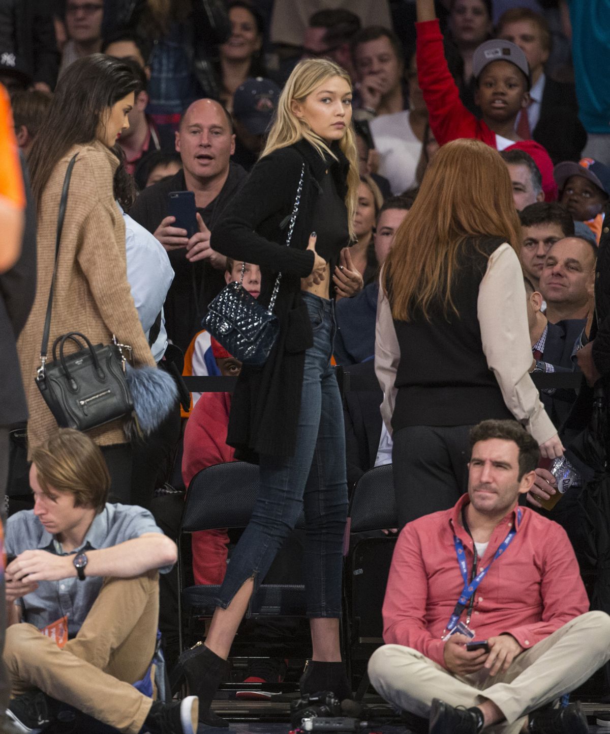Kendall Jenner Gigi Hadid And Hailey Baldwin At Knicks Vs