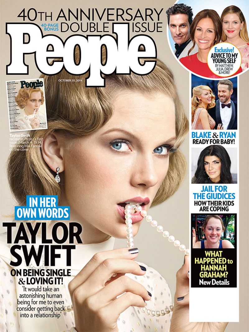 TAYLOR SWIFT on the Cover of People Magazine, October 2014 Issue