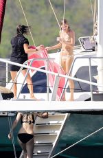 TAYLOR SWIFT in Bikini at a Boat in Maui