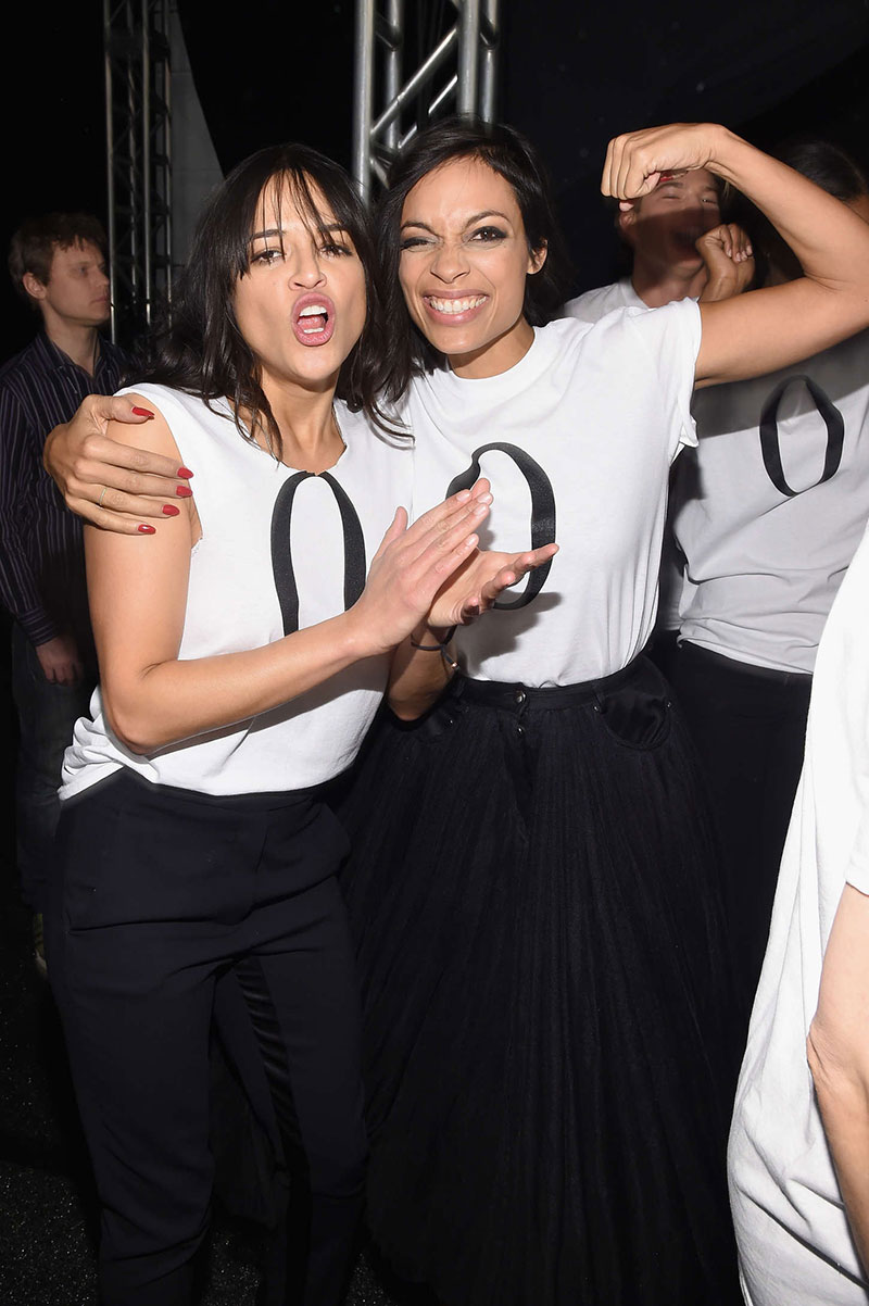 Michelle Rodriguez At Naomi Campbells Fashion For Relif Charity Fashion Show In New York 