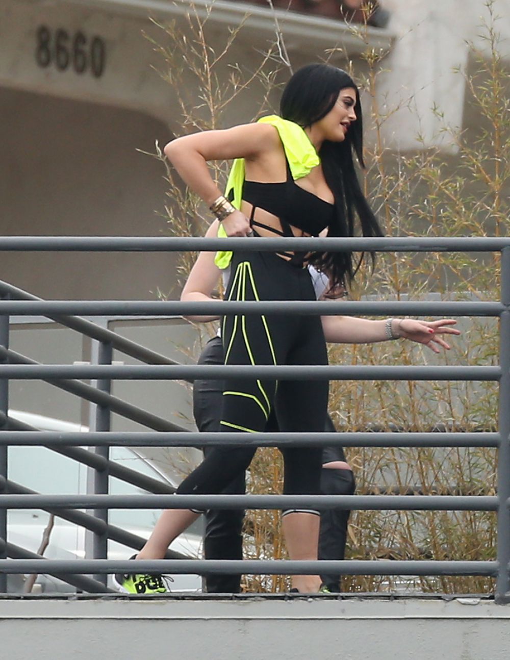 Kylie Jenner In Cutout Swimsuit On The Set Of A Photoshoot In Hollywood 