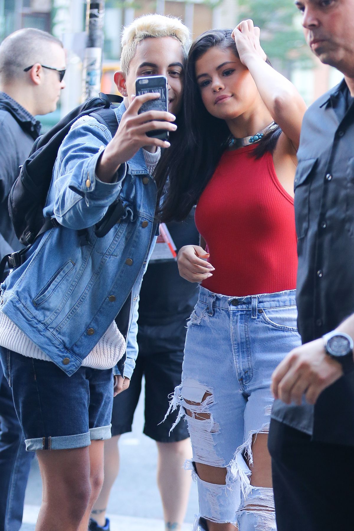 SELENA GOMEZ in Ripped Jeans Out and About in New York 06/22/2015 ...