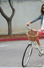 JESSICA ALBA Riding a Bike Out in Malibu 07/05/2015