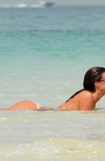 LUCY MECKLENBURGH in Bikini at a Beach in Dubai 04/10/2015