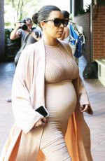Pregnant KIM KARDASHIAN Out in Beverly Hills 09/27/2015