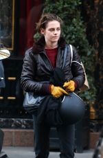 KRISTEN STEWART as Maureen on Scooter on the Set of Personal Shopper in Paris 10/27/2015