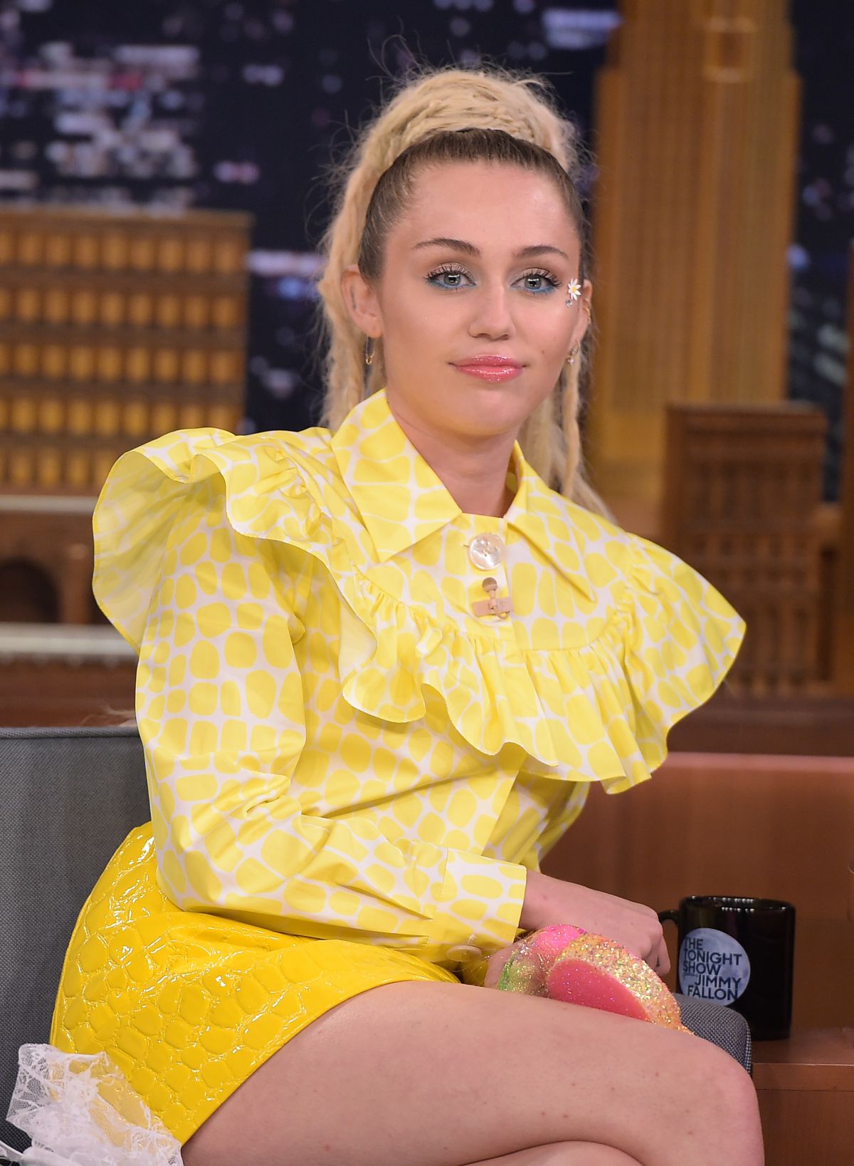 MILEY CYRUS at Tonight Show Starring Jimmy Fallon in New York 10/01