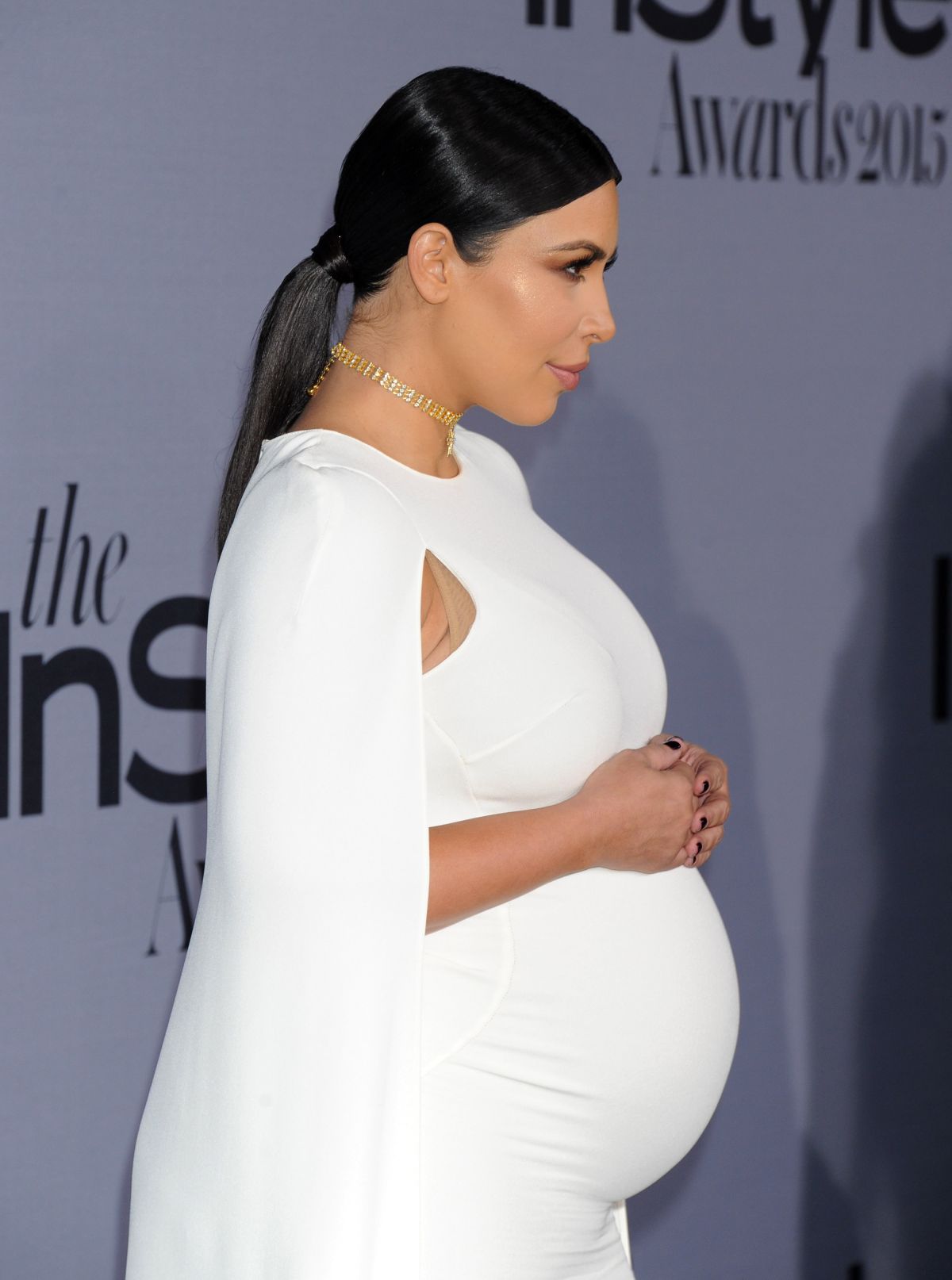 Pregnant Kim Kardashian At Instyle Awards 2015 In Los Angeles 10 26 2015 8 