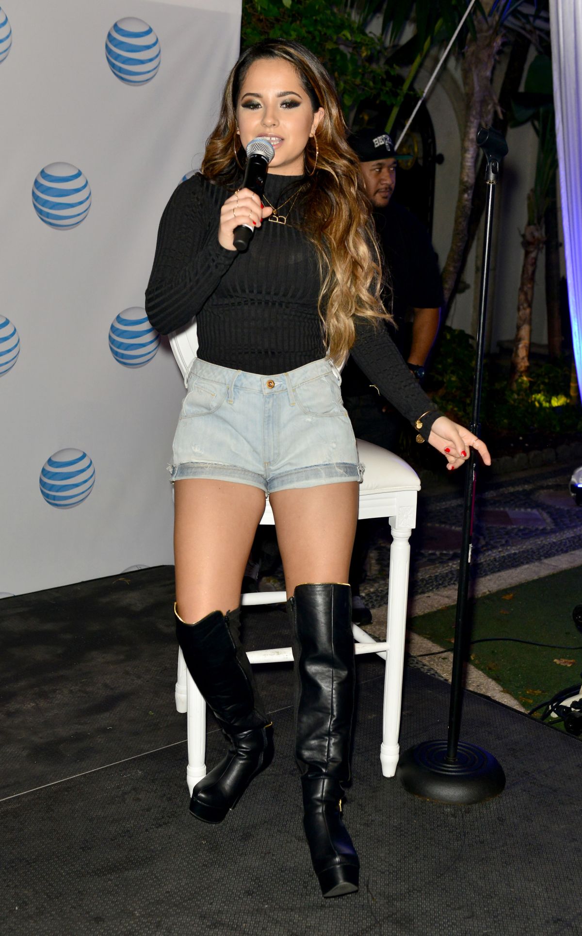 BECKY G at AT&T Latino’s Night with Becky G in Miami 12/18/2015