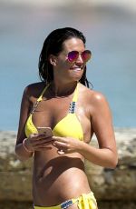 DANILLE LLOYD in Yellow Bikini at a Beach in Barbados 12/14/2015