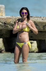 DANILLE LLOYD in Yellow Bikini at a Beach in Barbados 12/14/2015
