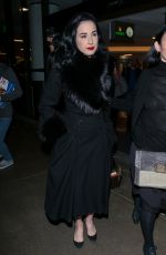 DITA VON TEESE Arrives at LAX Airport in Los Angeles 12/03/2015