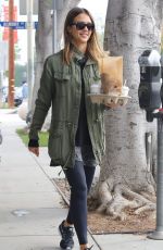 JESSICA ALBA Stops for Breakfast in West Hollywood 01/23/2016