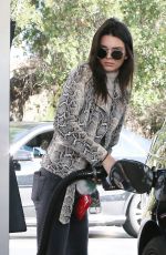 KENDALL JENNER at a Gas Station in Los Angeles 01/14/2016