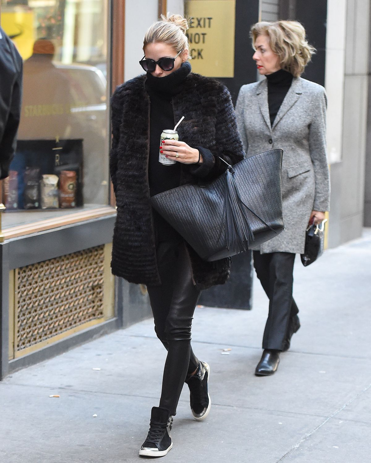 OLIVIA PALERMO Out and About in New York 01/21/2016 – HawtCelebs