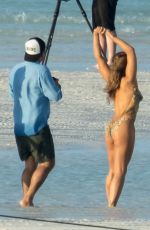 RONDA ROUSEY in Body Paint at Sports Illustrated Photoshoot in Bahamas, January 2016