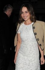 EMILIA CLARKE at Weinstein & Grey Goose Pre-baftas Dinner in London 02/12/2016