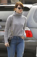 EMMA STONE in Jeans Out in Malibu 02/14/2016