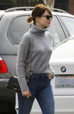 EMMA STONE in Jeans Out in Malibu 02/14/2016