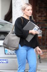 HILARY DUFF Leaves A Meeting in Beverly Hills 02/23/2016