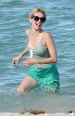 EMMA ROBERTS in Swimsuit at a Beach in Miami 07/14/2016