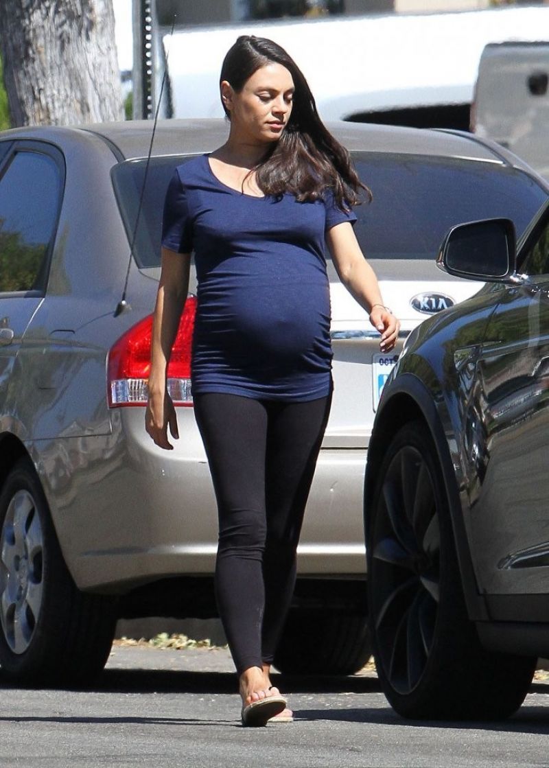 Pregnant Mila Kunis Out In Los Angeles 09282016 Hawtcelebs 