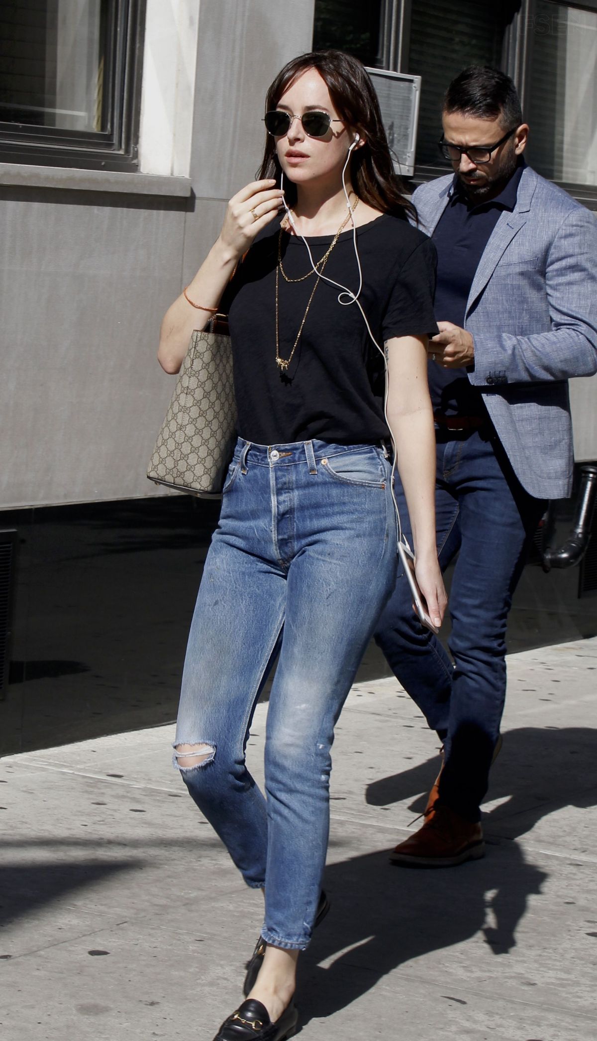DAKOTA JOHNSON in Jeans Out in New York 10/19/2016 – HawtCelebs