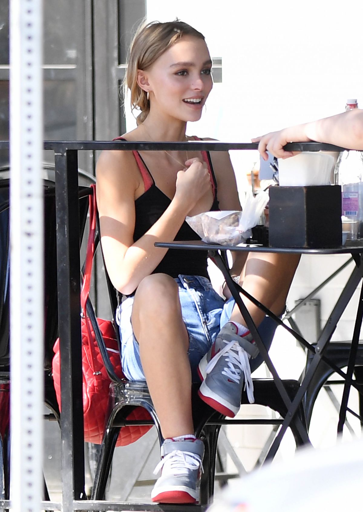 Lily Rose Depp In Denim Shorts Out For Lunch In Los Angeles 09302016 Hawtcelebs