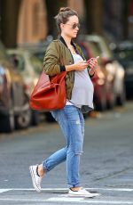 Pregnant OLIVIA WILDE Out in New York 10/06/2016